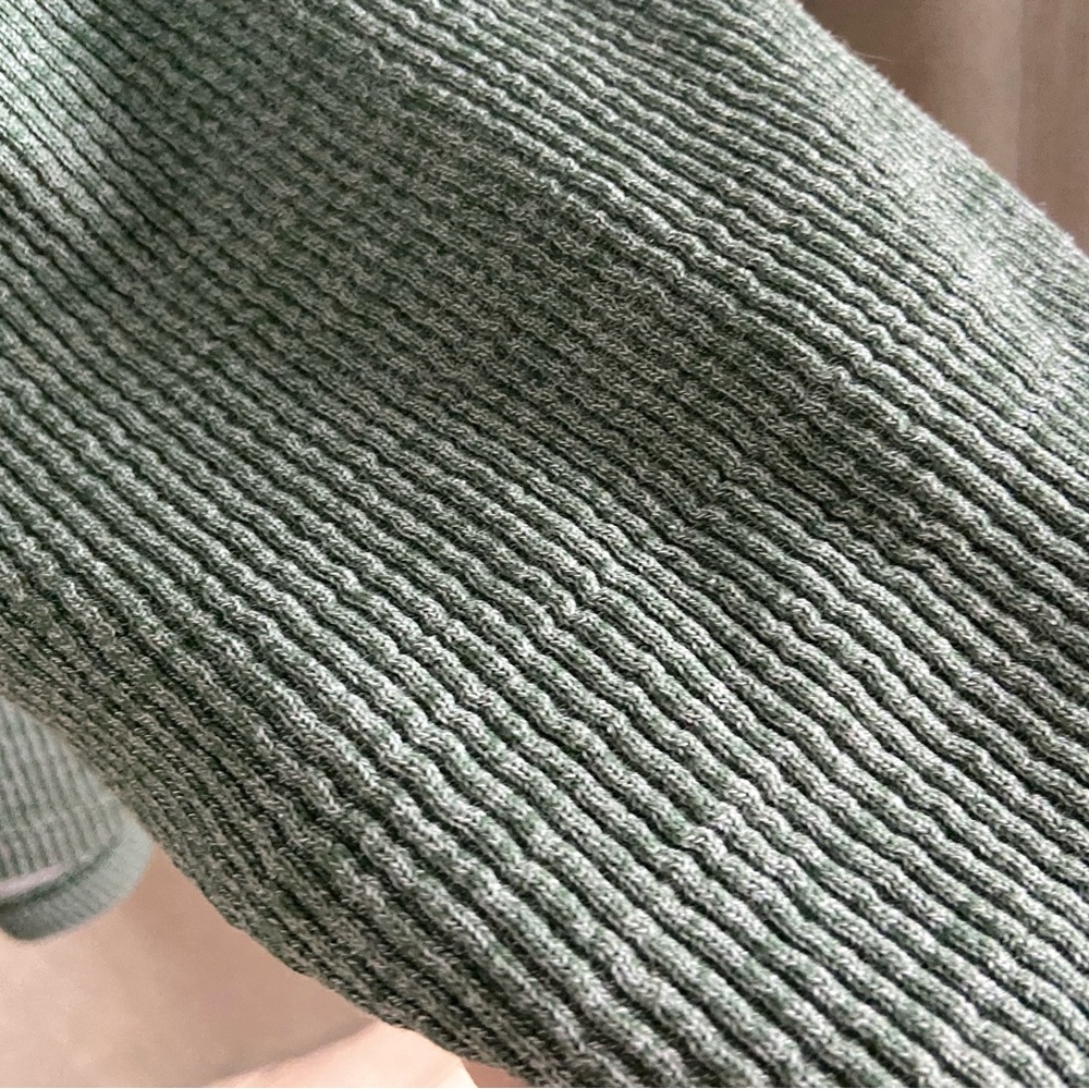 Free People, Easy V Sweatshirt in Dried Pine: Green/Blue - Picture 9 of 11